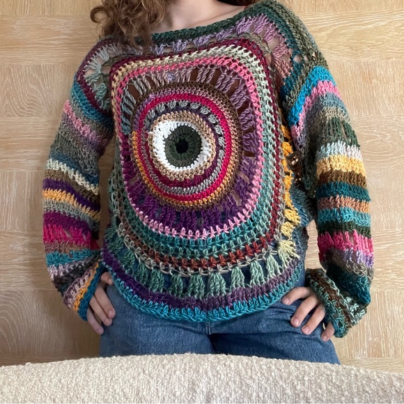 Hand made evil eye sweater. - Picture 3 of 3